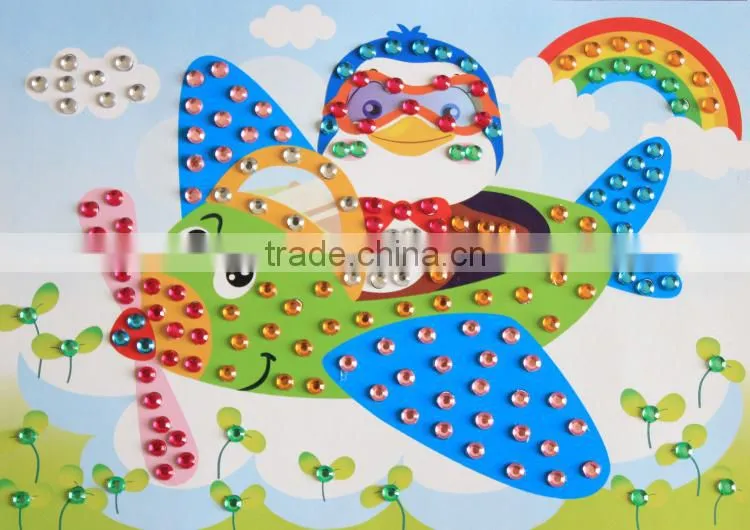 Colorful flower kids DIY product crystal sticker