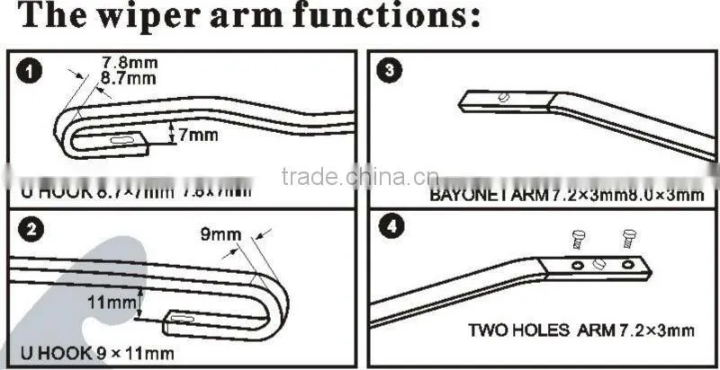 Metro Front Vehicle Accessories Smooth Quiet Streak-free Car Windshield Stealth Passager Driver Wiper Blade for 1982 New Yorker