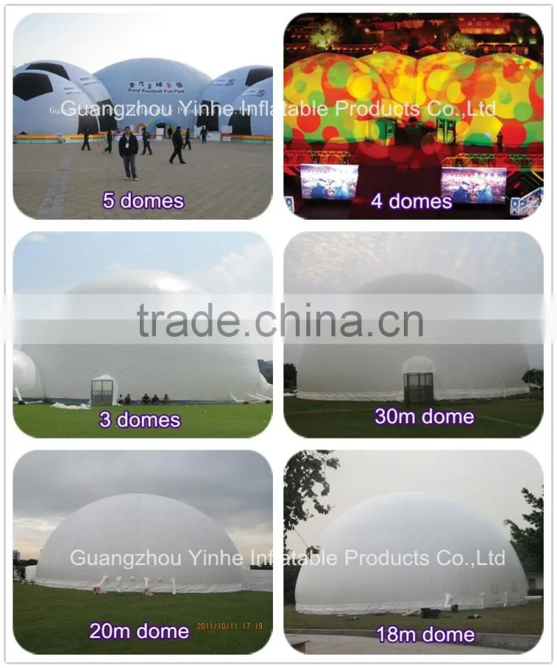 Giant white inflatable marquee projection tent, inflatable sphere dome for parties and events