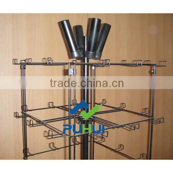 four sides metal rotating balloon display stand with good quality