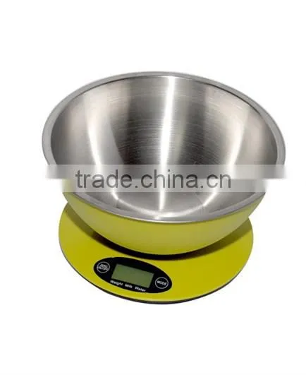 Digital Kitchen Scale with 5kg/11lbs Maximum Capacity with bowl