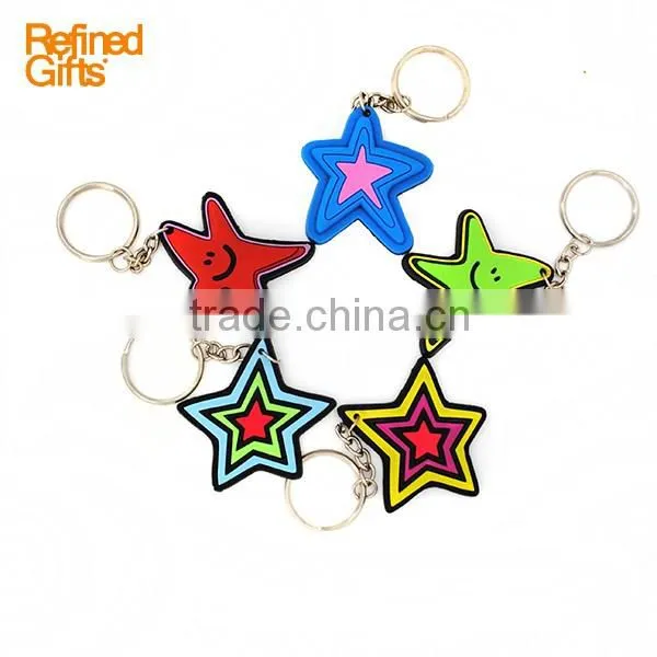 2D Environmental protection material Soft PVC Rubber Keychain