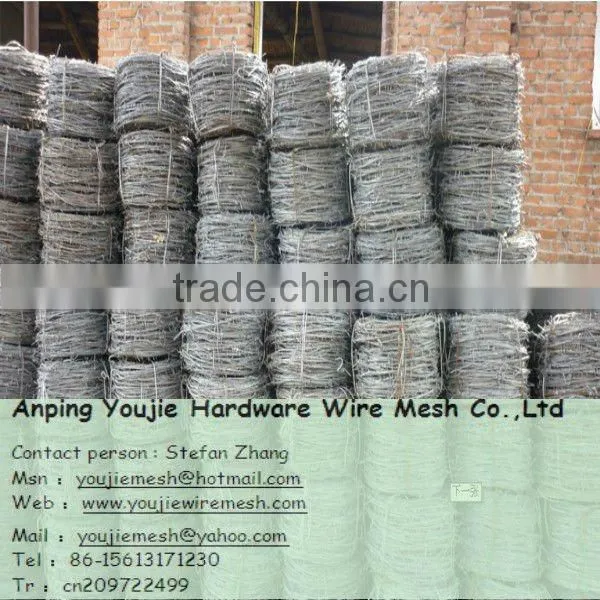 High Quality hot / electro Galvanized Barbed Wire