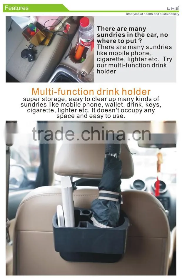 Portable Car Accessories Multifunction Vehicle Cup Cell Phone Glove Box Holder back seat drink holder