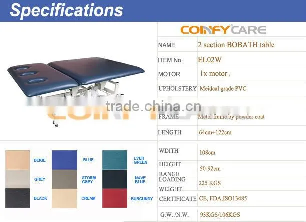 COINFY EL02W Electric Neurology Bobath Table
