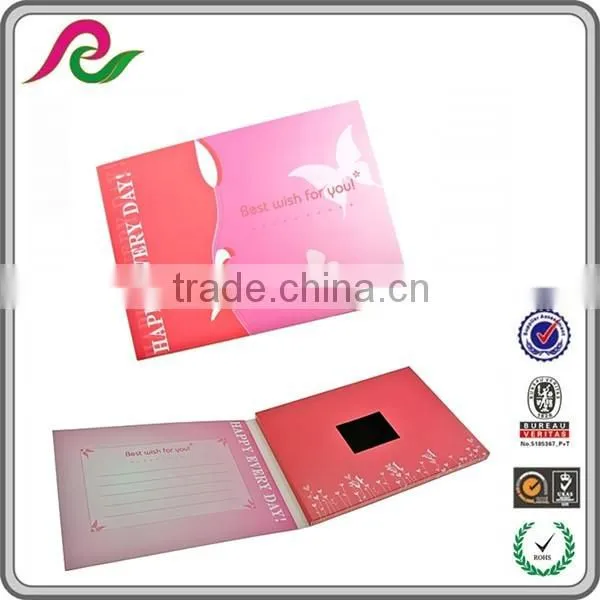 2015 high quality promotion video card video wedding invitation card