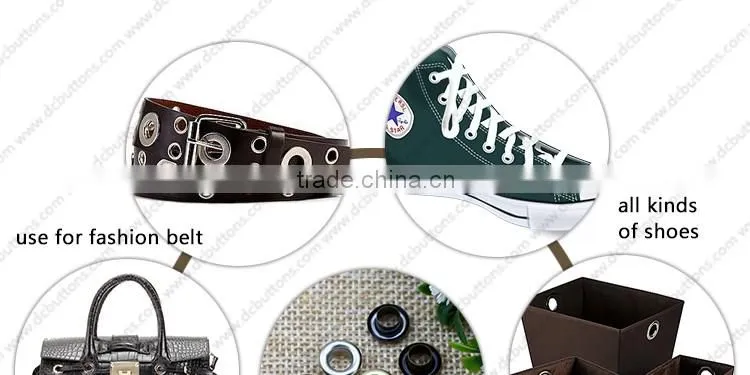 Washable,Nickel-Free Feature and as your requirement,Brass Color eyelet