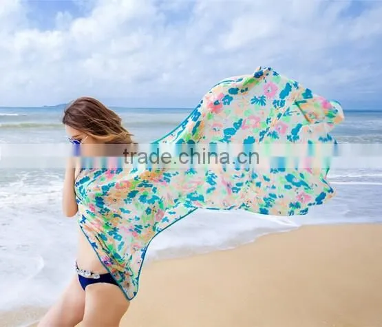 Elegant Chiffon Pareo Beach Sarong Wrap Bikini Scarf