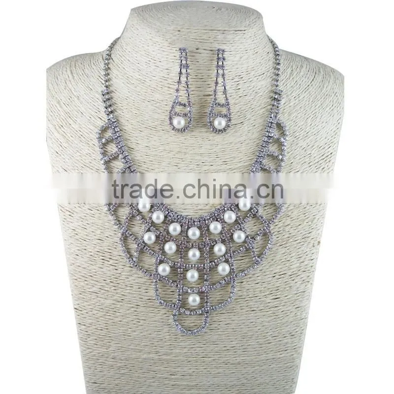 2016 new arrival women's luxury fashion aquamarie crystal bridal jewelry sets