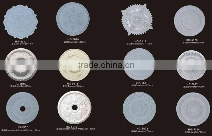 HG5072 Ceiling design/ Bedroom or living room decorative/ European-style PU Ceiling mouldings / lamp holders