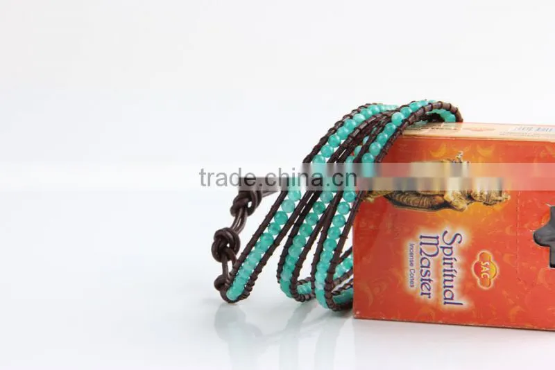 4 mm natural sea sapphire bracelet female authentic 4 layer 4 circle crystal series To help communication