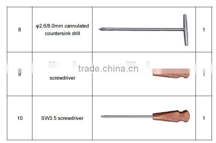 7.3mm cannulated screw Surgical orthopedic instrument