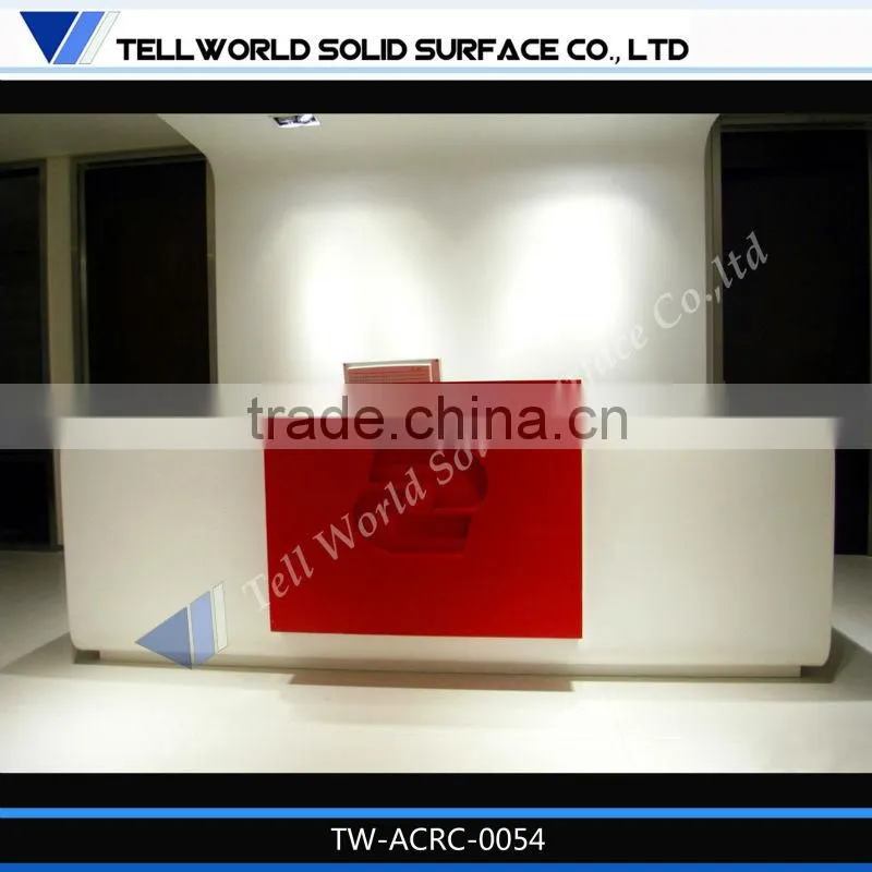 modern elegant style commercial aritificial stone custom made reception desks