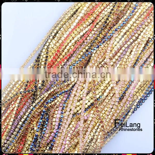 Small size rhinestone crystal chains for crafts