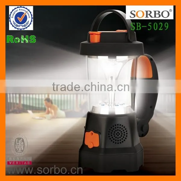 SORBO Energy Saving Solar Charge Radio With Hand Crank Portable Flashlight Radio