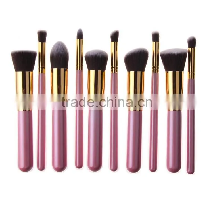 10Pcs Pro Makeup Blush Eyeshadow Blending Set Concealer Cosmetic Make Up Brushes Tool Eyeliner Lip Brushes