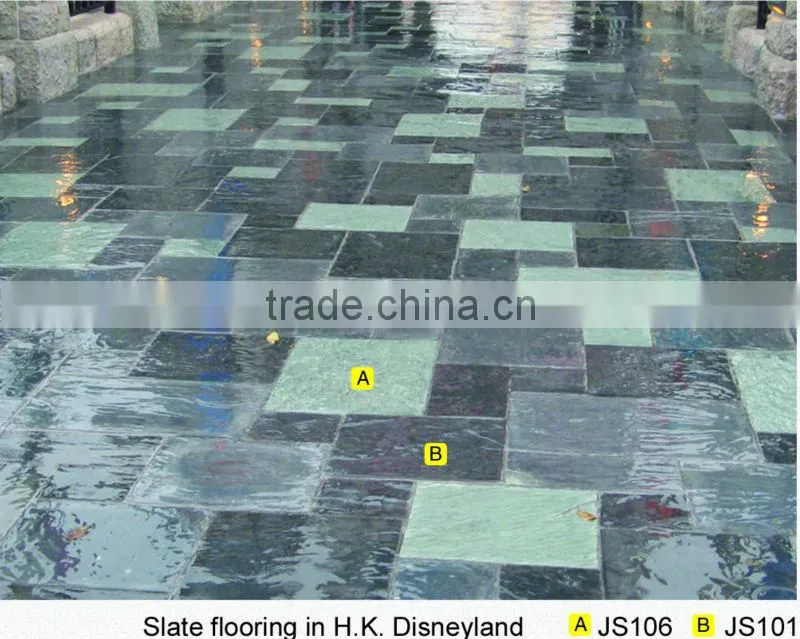 Beautiful black slate slabs for outdoor flooring slate