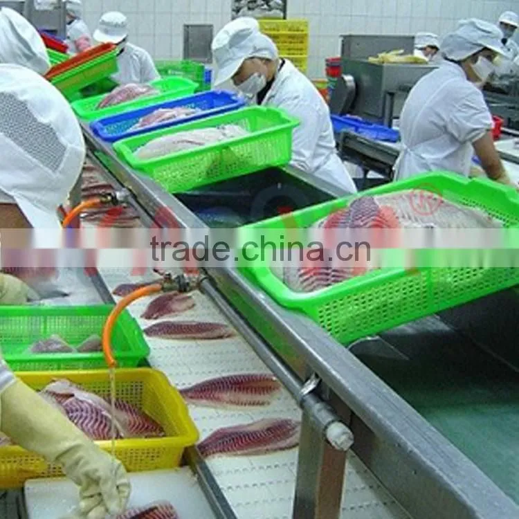 Customized food grade flat belt conveyor for meat processing