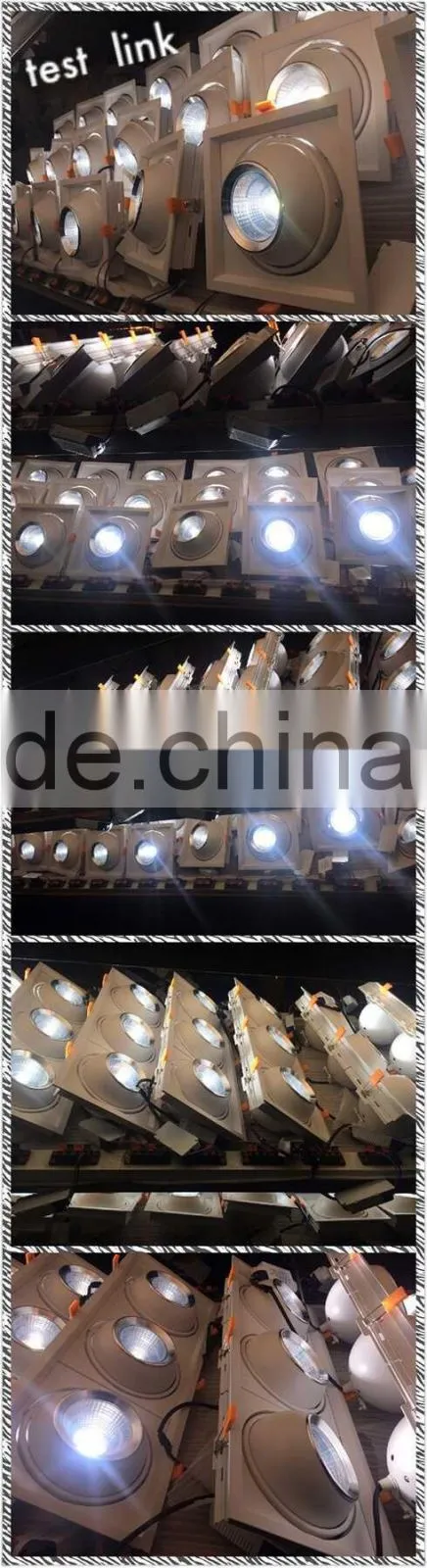 Bridgelux COB 2x18W led rectangular down light,165*335mm cut out