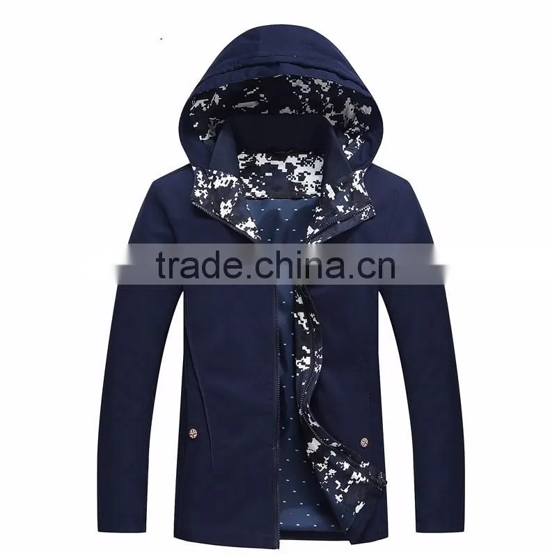 Wholesale hevay navy cotton mens custom winter jacket