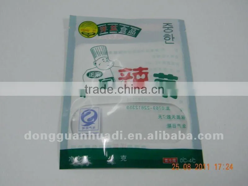 clear plastic food packing bag