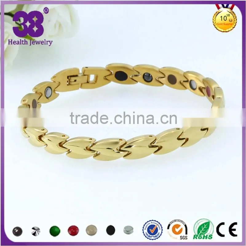Handmade 5 in 1 germanium gold hand chain of wedding bracelet