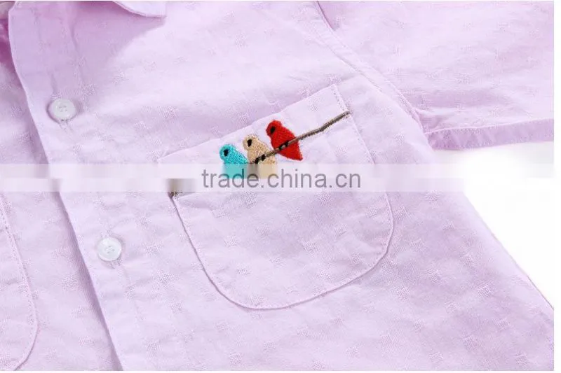 The boy embroidery wholesale cartoon cotton long sleeve shirt