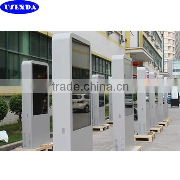 42 55 65 inch Stand touchscreen electronic lcd outdoor signs advertising display with IP65 enclosure