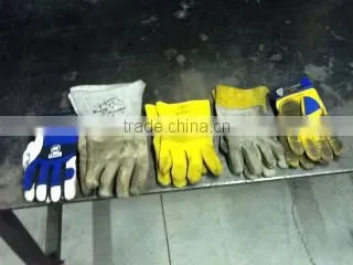Cowhide split leather full palm working gloves