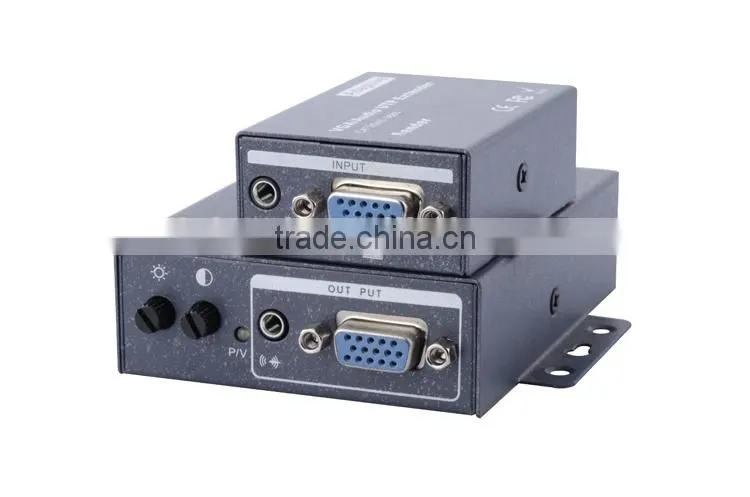 LINK-MI LM-102TRS 200m VGA Extender Sender Receiver Over Cat5 Support Local and Remote VGA Monitors