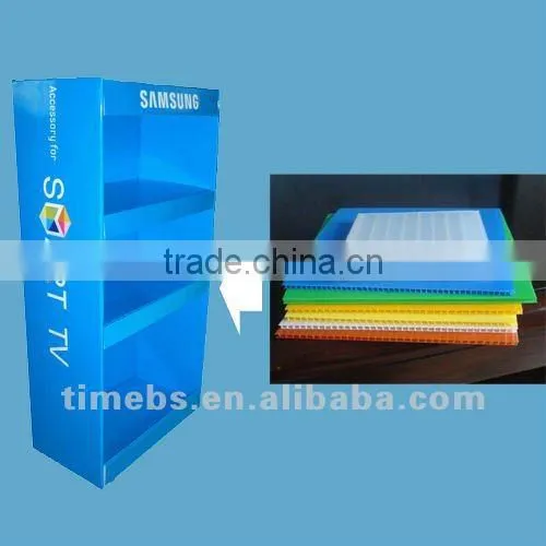 Foldable corrugated pp displays