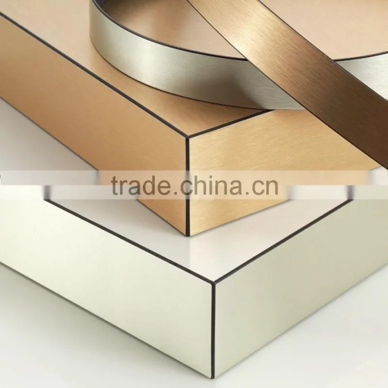 hot selling aluminium covered pvc U flexible strips for table corner