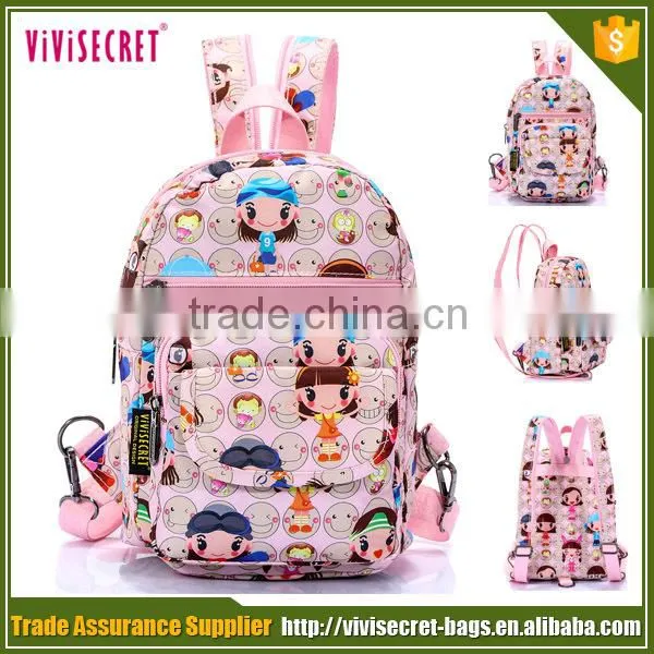 Green fancy private novelty school bag for student girls