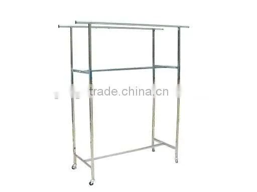 metal 2 tier clothes rack HSX-GR0028 adjustable clothes hanging rack