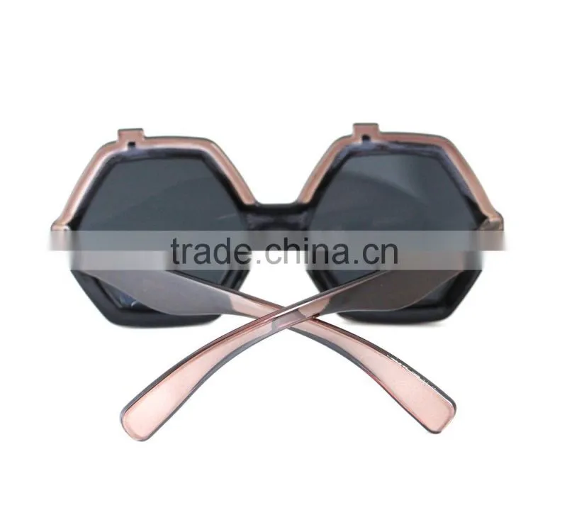 2015 promotion plastic quadrilateral sun glasses UV400 with diamond