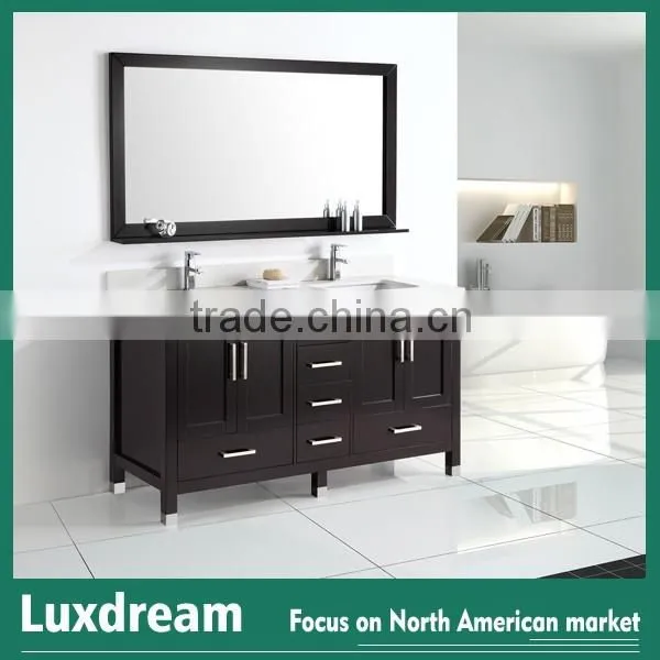 USA modern bathroom vanity series with quartz top