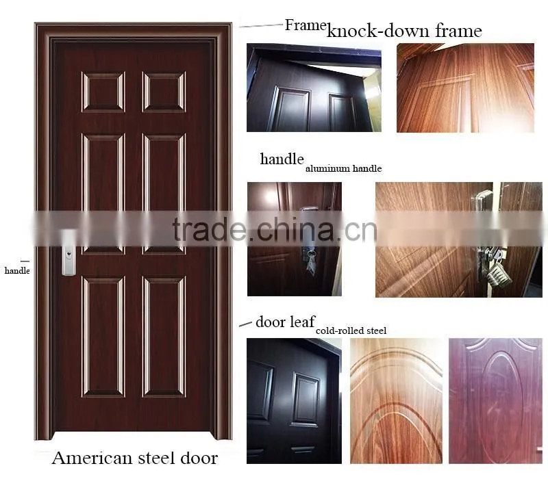 Hot product american interior steel doors and frames price for hourse