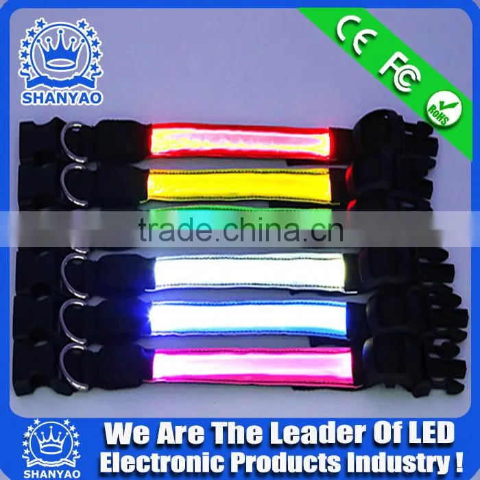 2015 Hot Selling LED Reflective Electric Dog Collar With LED Light