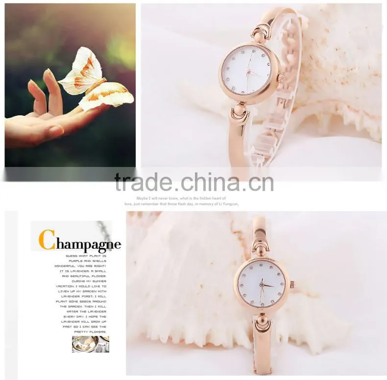 Top sale alloy bracelet simple style diamond dial fashion women watch