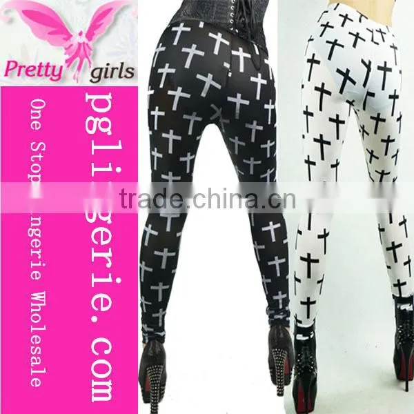 Wholesale woman mature fashion hollow out sexy long leggings