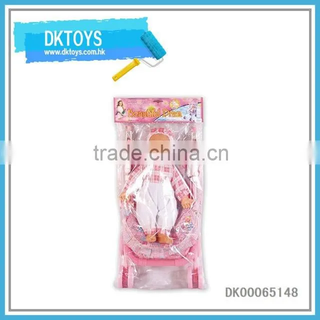 Hot selling doll stroller with IC doll for kid
