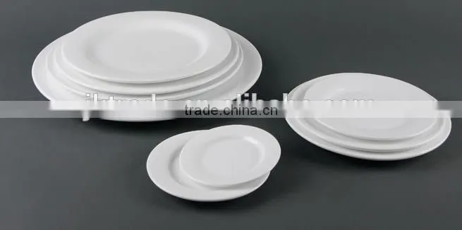 Wholesale Different Size Cheap White Porcelain Dinner Plates