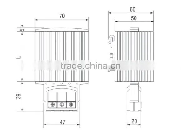 60w touch safe anti-condensation heater