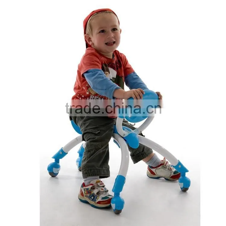 Children's smiling face four-wheel balanced walkers