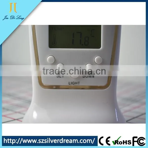 made in china Metal Alarm calender desktop led Clock