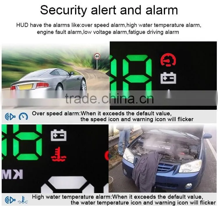 5'5 E300 Car HUD Head Up Display Speed, RPM, Water Temp,E300 HUD Fuel Consumption Speed, Throttle Angle, OBD2, OBDII Interface