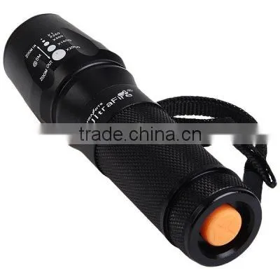 zoom aluminum flashlight keychain portable led flashlight