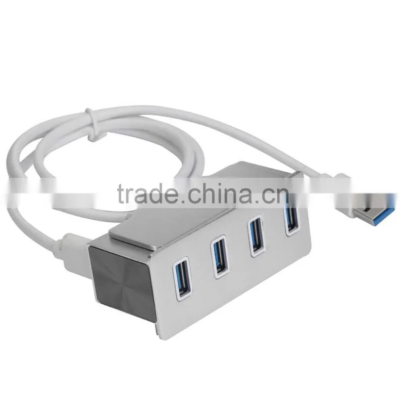 hot sale Clip-on USB 3.0 4-Port Aluminum Hub for pc