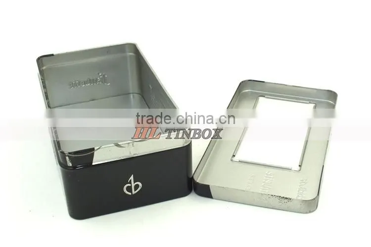 Rectangular Tin Box with Clear PVC Window with Handle