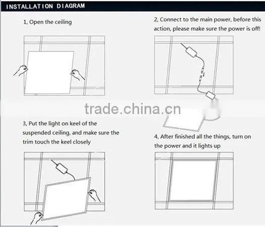 Recessed Panel LED Lighing/LED Panel Light, 36W/48W, 600*600mm, Ra>80, LED Light Panel